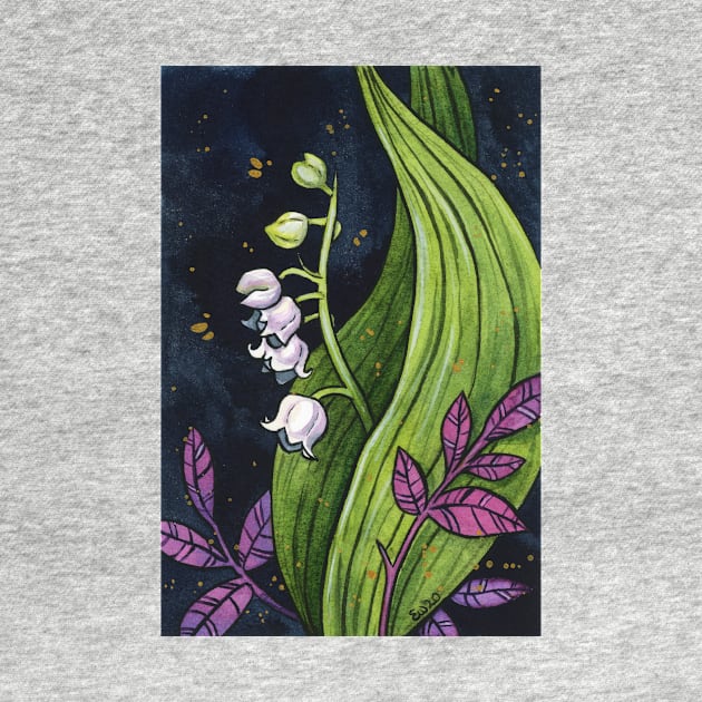 Lily of the valley - full painting by Ellen Wilberg